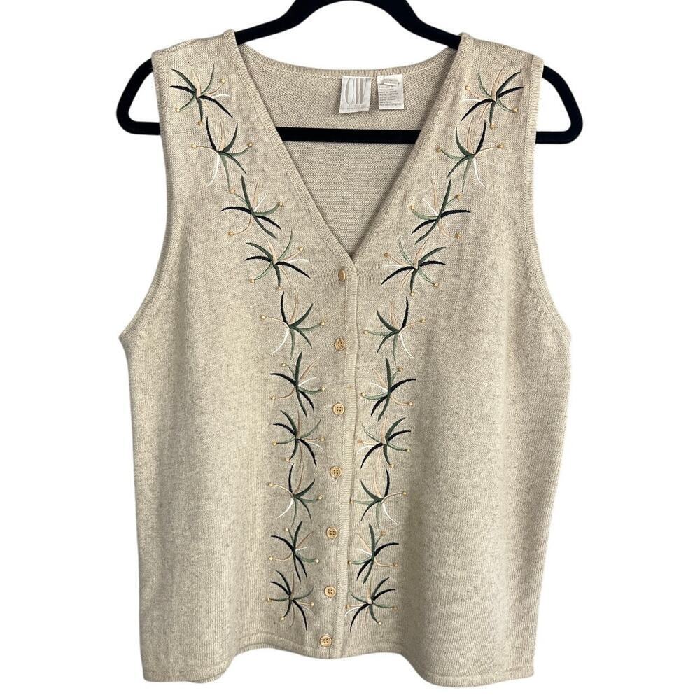 Vintage Clifford & Wills Embellished Sweater Vest Size M